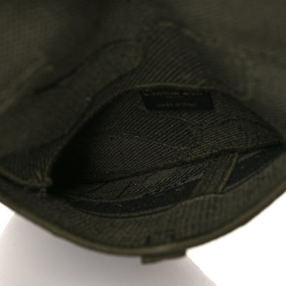 Christian Dior Canvas Embroidered Camouflage Saddle Belt Bag Green 5 of 10