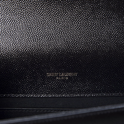 Saint Laurent Grain De Poudre Small Monogram Kate Satchel Black 8 of 9