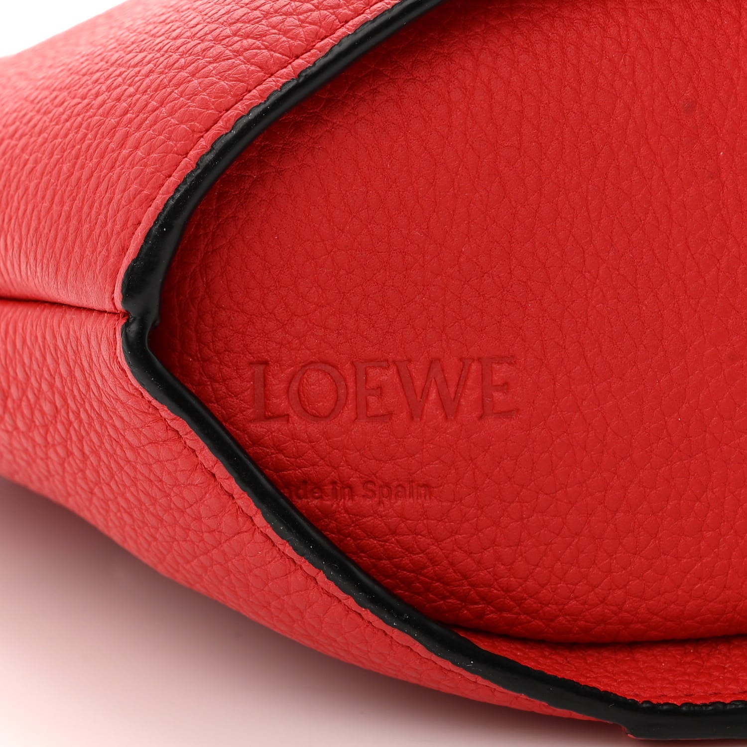 Loewe Calfskin Shearling Mini Bunny Crossbody Bag Red 6 of 10