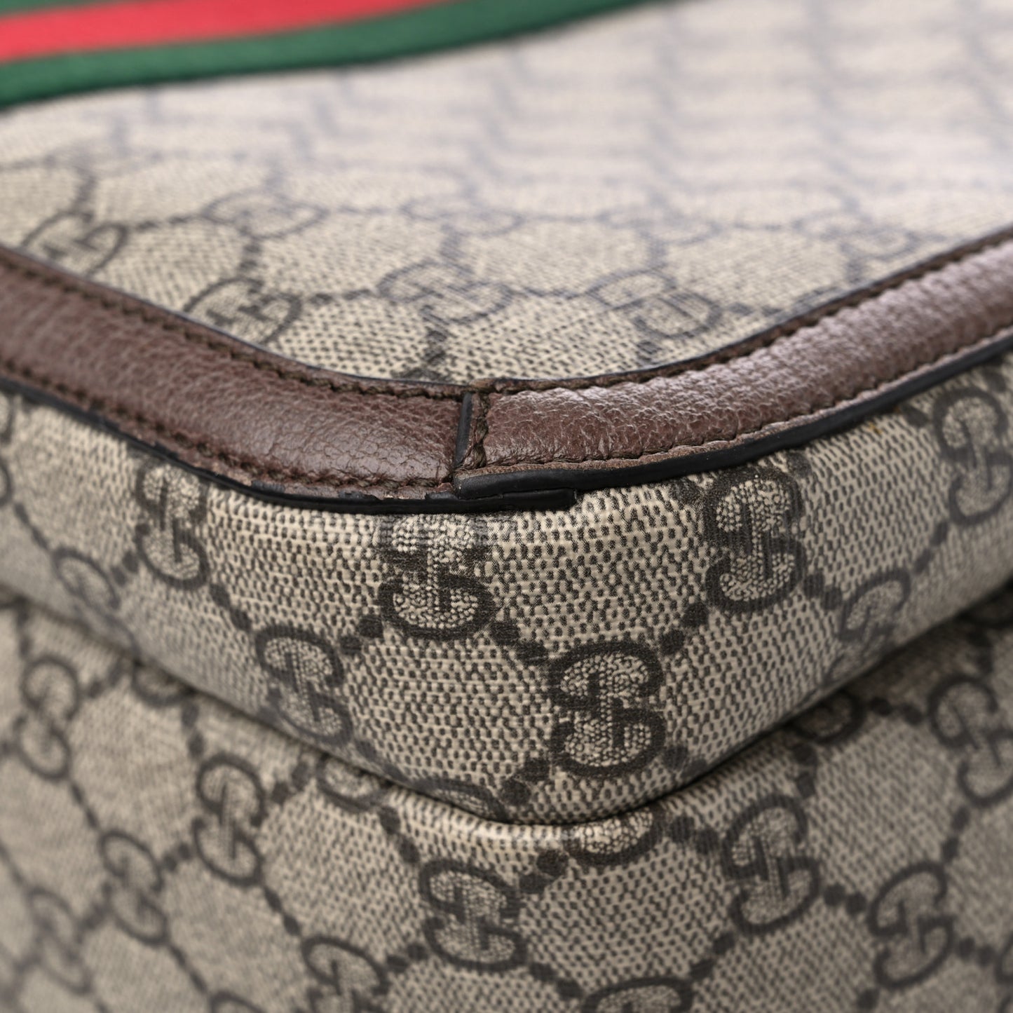 GG Supreme Monogram Medium Ophidia Day Backpack Brown