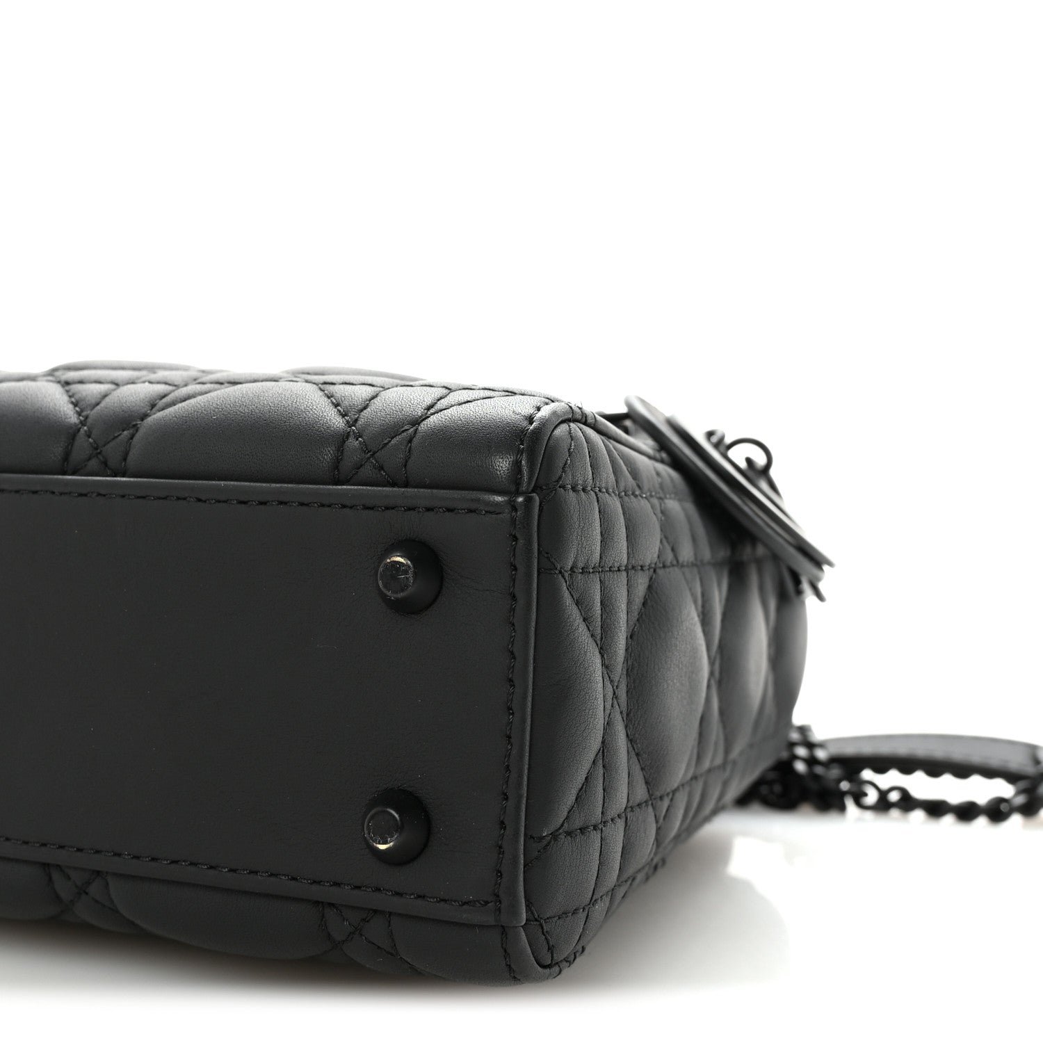 Christian Dior Ultra Matte Calfskin Cannage Mini Lady Dior Black 9 of 9