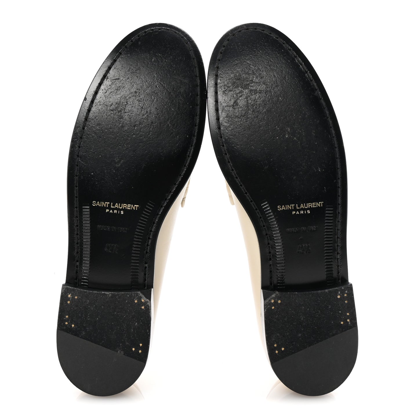 Smooth Calfskin Mens Penny Loafers 42.5 Pearl