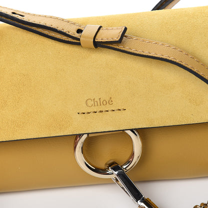 Chloe Suede Calfskin Mini Faye Shoulder Bag Dusty Yellow 10 of 10