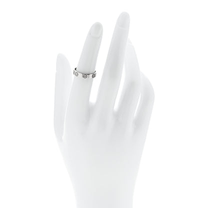 Cartier 18K White Gold 3.5mm LOVE Wedding Band Ring 50 5.25 2 of 4