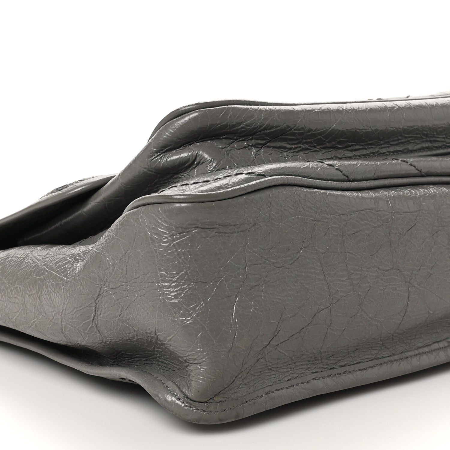 Saint Laurent Crinkled Calfskin Matelasse Monogram Large Niki Chain Satchel Storm 9 of 10