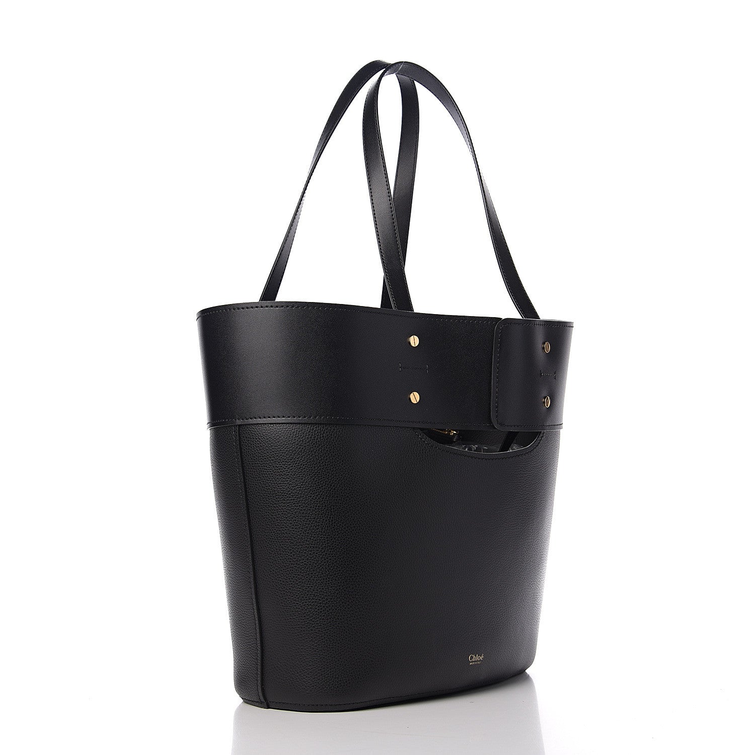 Chloe Smooth Grained Calfskin Medium Aby Tote Black 2 of 13