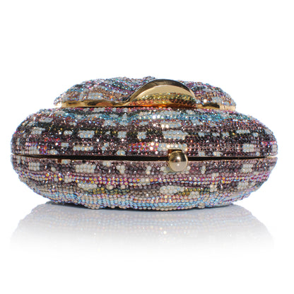 Judith Leiber Crystal Venus Clamshell Minaudiere Clutch Gold 6 of 8