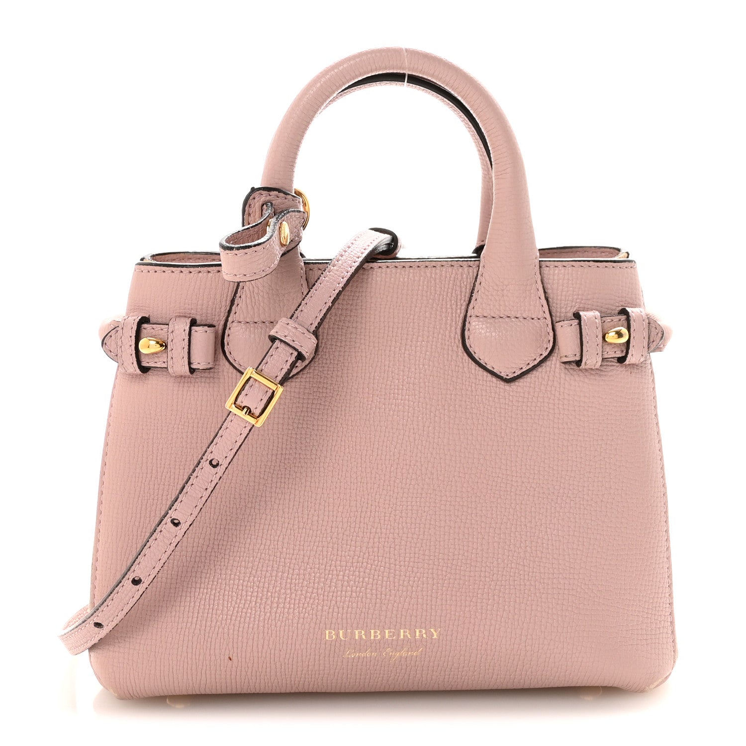 Burberry Grainy Calfskin House Check Baby Banner Tote Pale Orchid 1 of 9