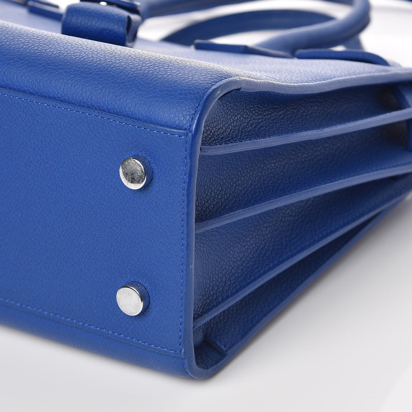 Grained Calfskin Baby Sac De Jour Royal Blue
