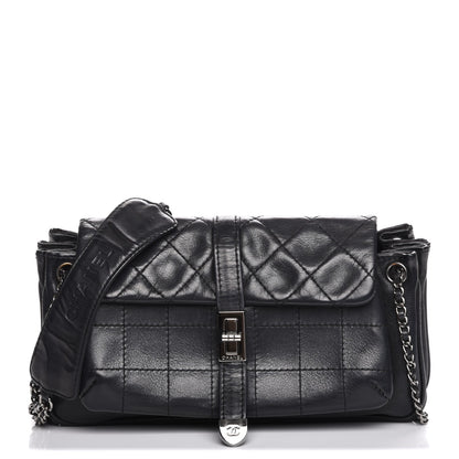 Chanel Lambskin Quilted Accordion Mademoiselle Flap Black 1 of 7