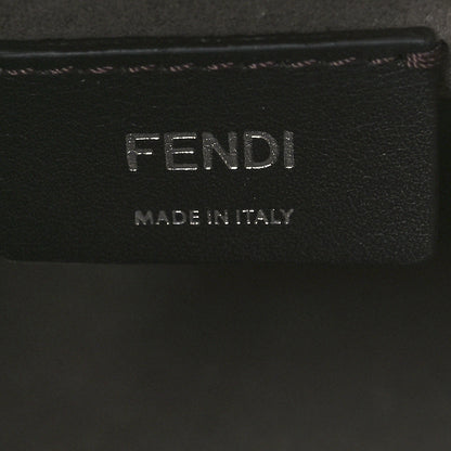 Fendi Vitello Century Wicker FF 1974 Embossed Small Runaway Shopper Tote Black 6 of 12
