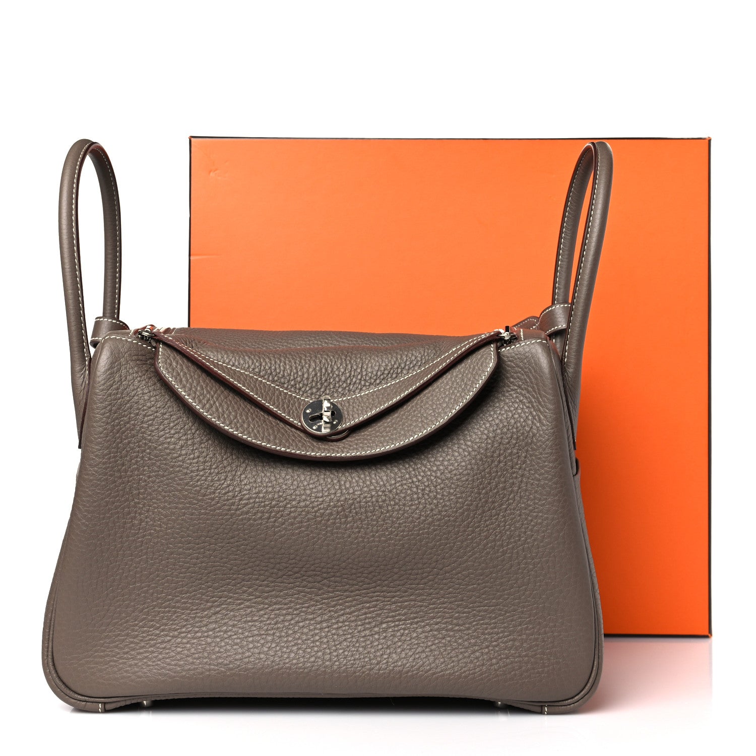 Hermes Taurillon Clemence Lindy 34 Etoupe 10 of 10