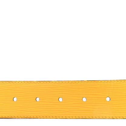 Louis Vuitton Monogram Eclipse Epi 40mm LV Initiales Reversible 100 40 Belt Yellow 4 of 5