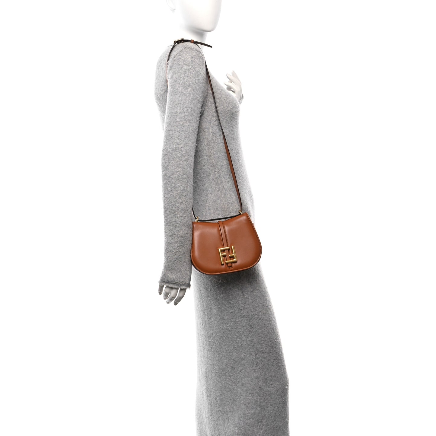 Vitello Brenta Cher Small Fendi C'mon Brandy