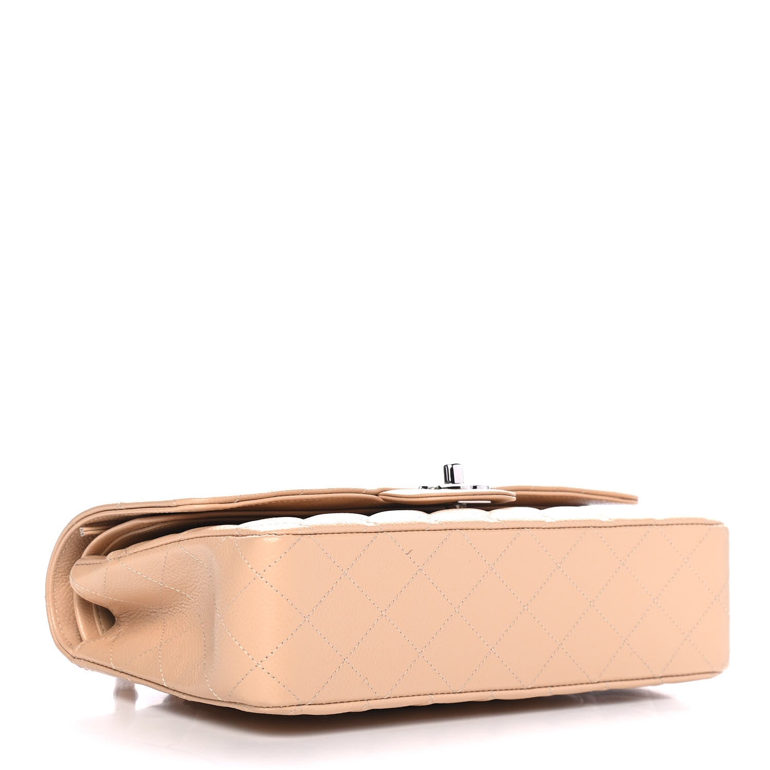 Chanel Caviar Quilted Medium Double Flap Beige 3 of 4