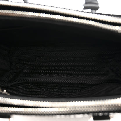 Prada Satin Crystal Mini Galleria Double Zip Tote Metal 5 of 13