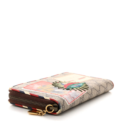Gucci GG Supreme Monogram Courrier Embroidered UFO Zip Around Wallet 4 of 7