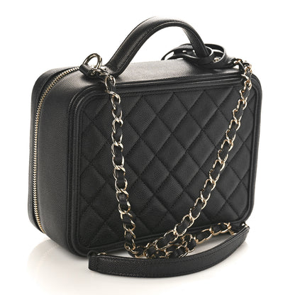 Chanel Caviar Quilted Medium CC Filigree Vanity Case Black 2 of 10