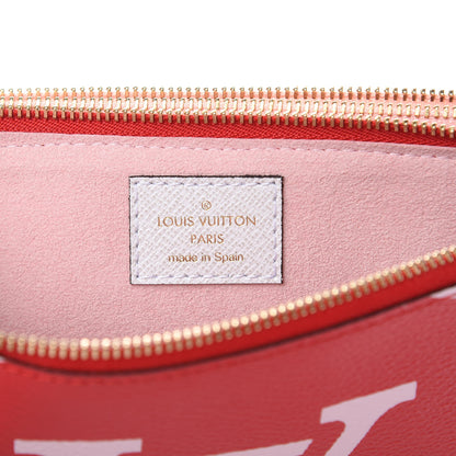 Louis Vuitton Monogram Giant Double Zip Pochette Rouge 7 of 7