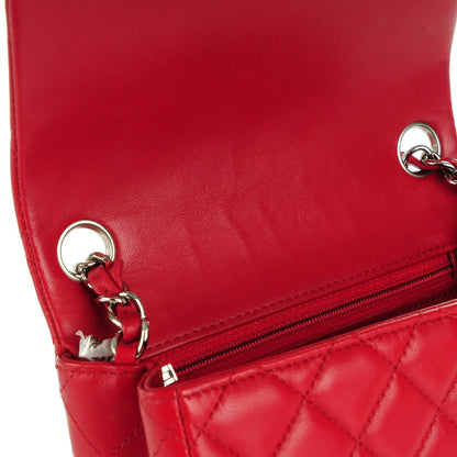 Chanel Lambskin Quilted Mini Square Flap Red 9 of 9