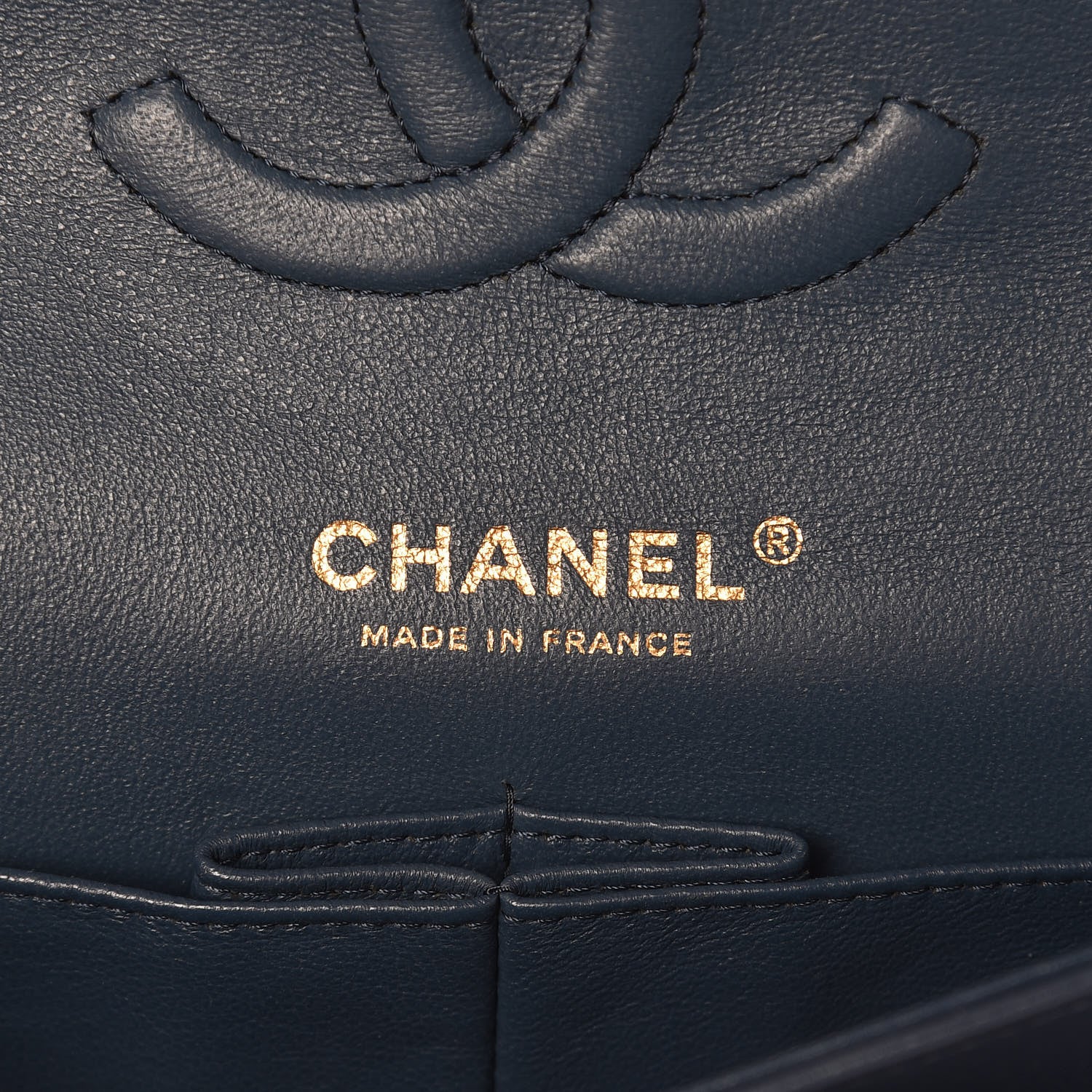 Chanel Lambskin Quilted Medium Double Flap Blue 8 of 10