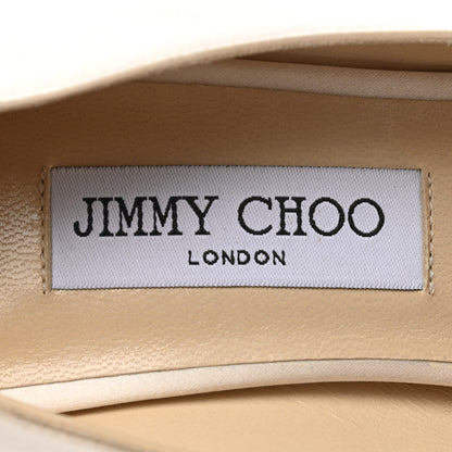 Jimmy Choo Satin Luna Platform Peep Toe Pumps 40.5 Ivory 7 of 15