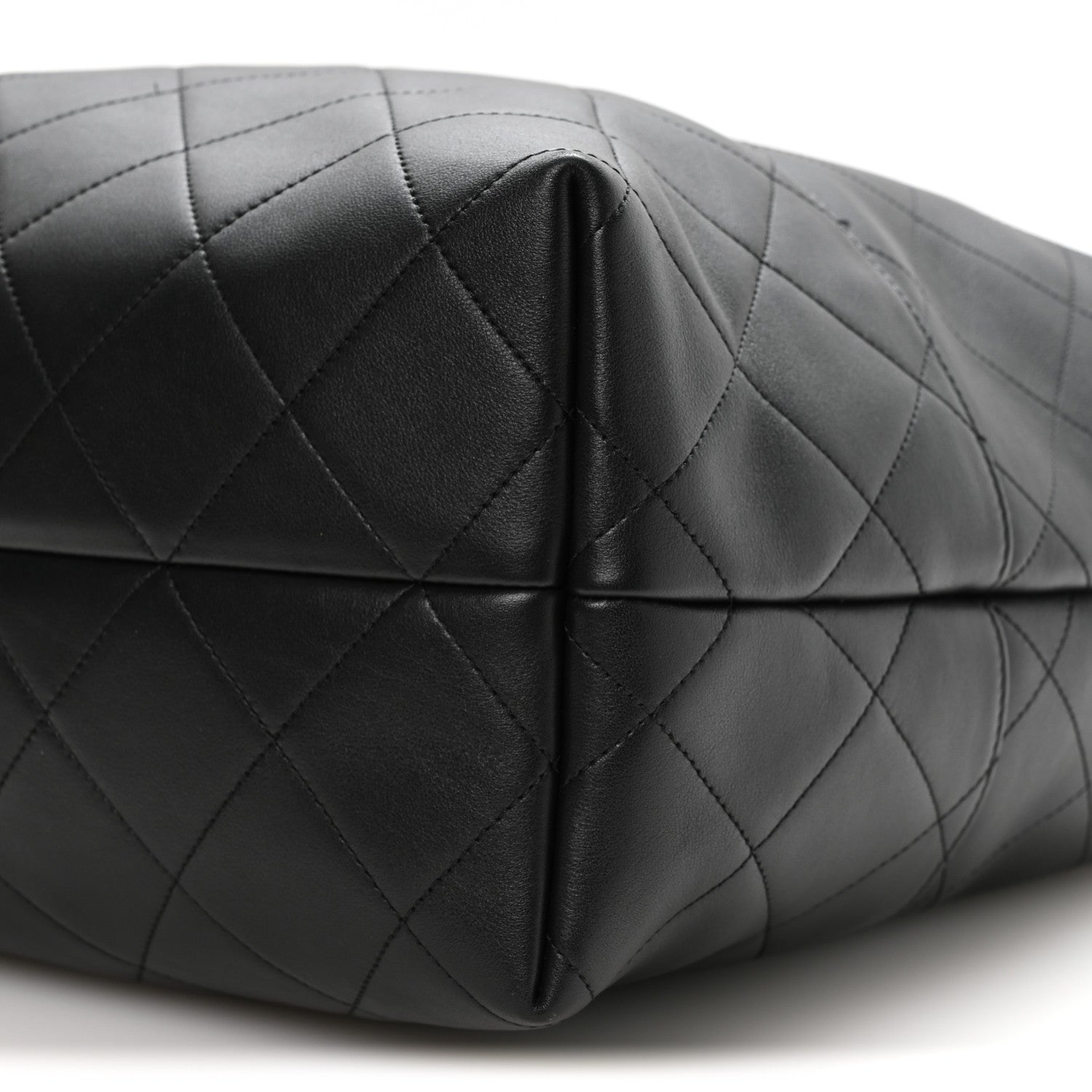 Chanel Calfskin Quilted Large Coco Base Shopping Bag Black 10 of 10