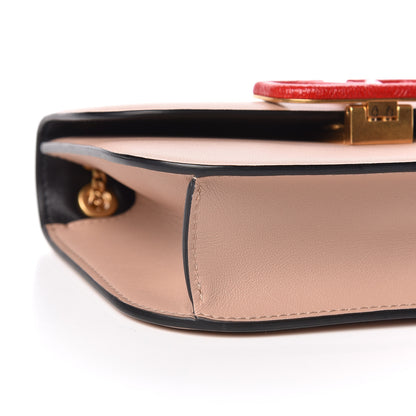 Valentino Garavani Smooth Calfskin Small VLock Shoulder Bag Poudre Rouge Pur 7 of 9