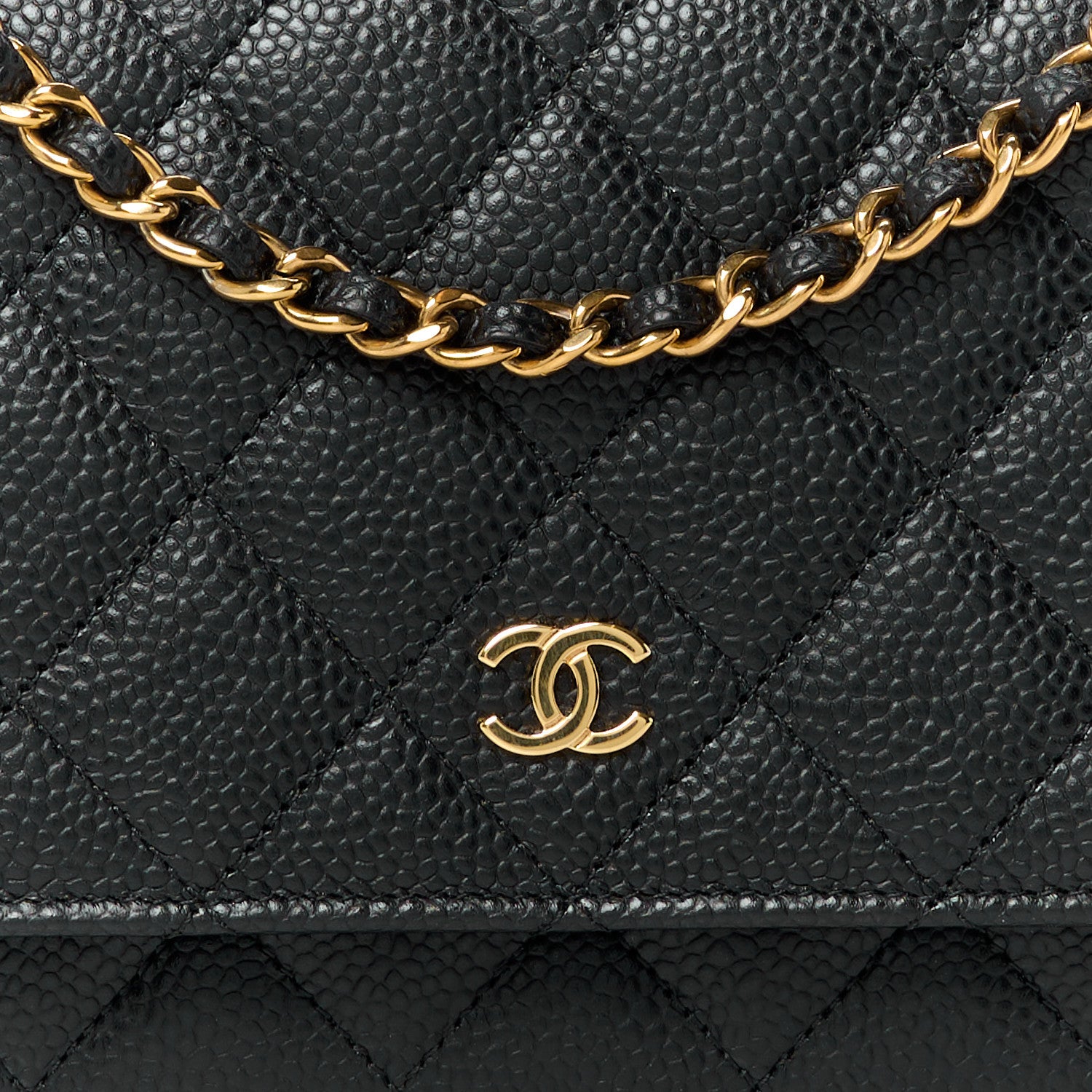 Chanel Caviar Quilted Wallet on Chain WOC Black 9 of 12