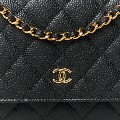 Chanel Caviar Quilted Wallet on Chain WOC Black 9 of 12