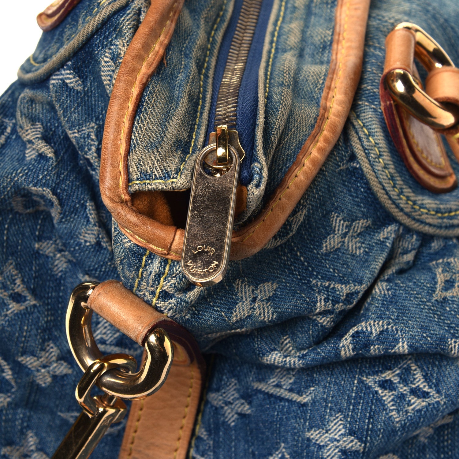 Louis Vuitton Denim Neo Cabby MM Blue 5 of 6
