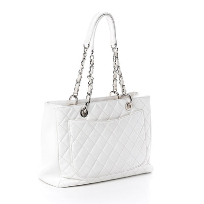 Chanel Caviar Quilted Grand Shopping Tote GST White 2 of 11