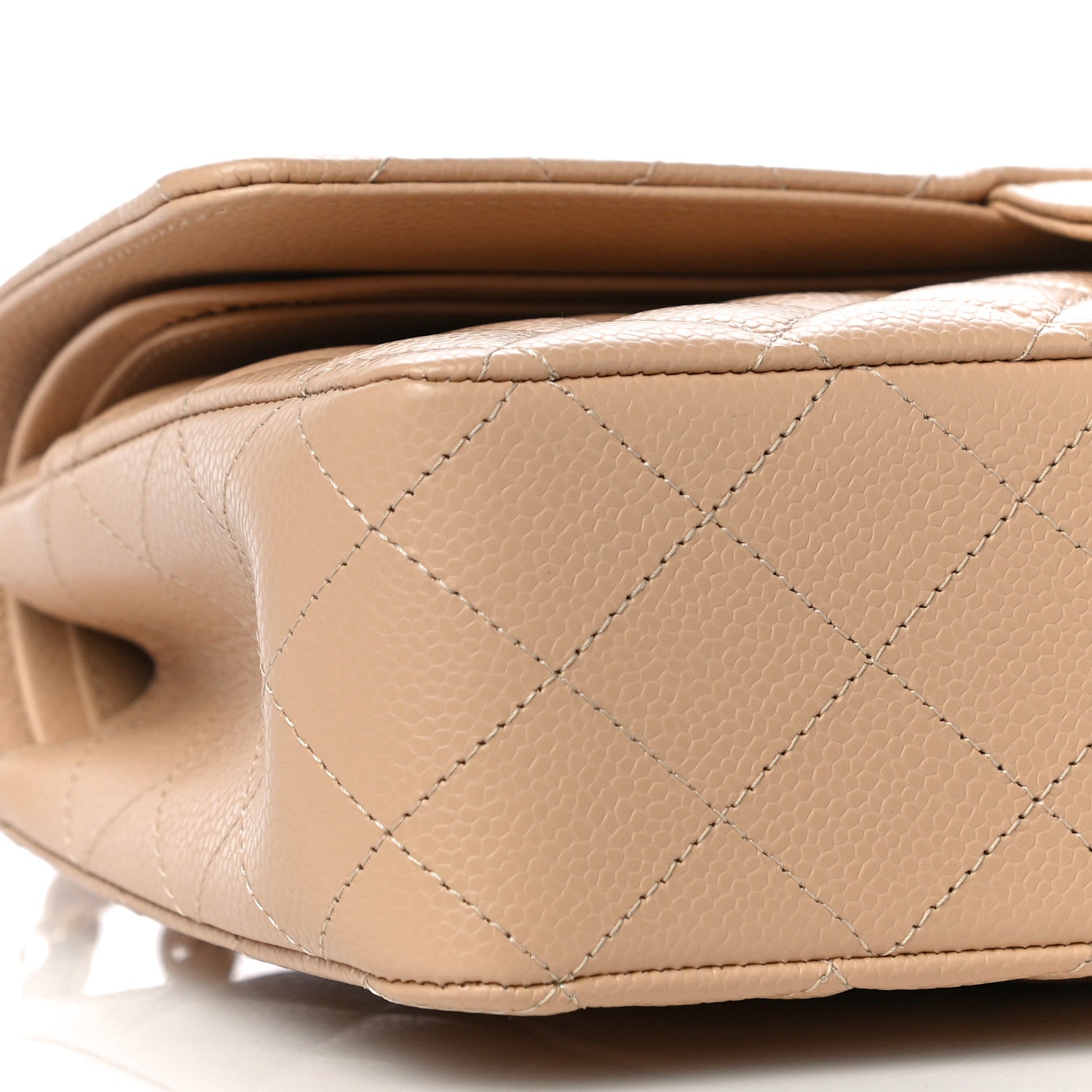 Chanel Caviar Quilted Medium Double Flap Beige 9 of 11