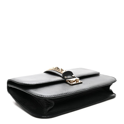 Valentino Garavani Vitello Medium Glam Lock Rockstud Flap Black 4 of 11