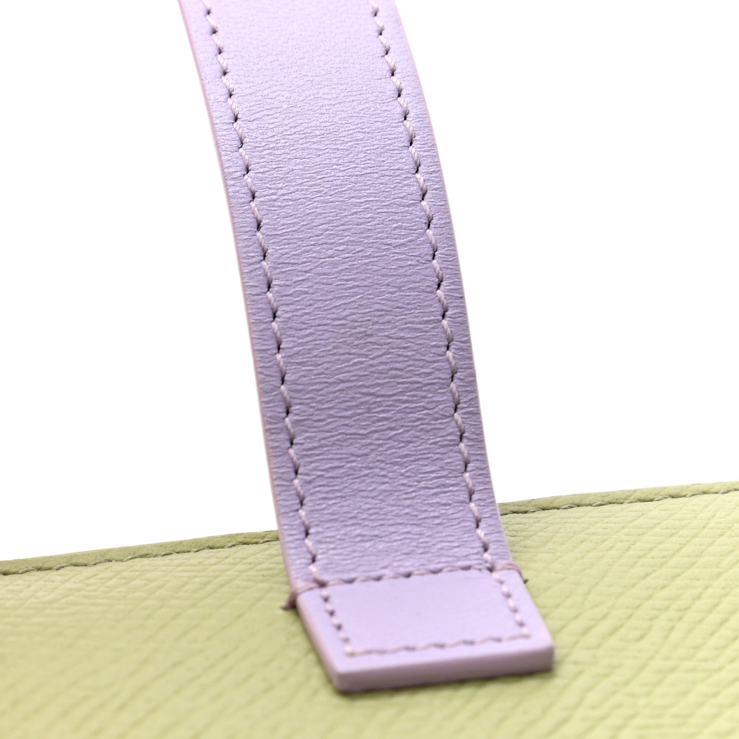 Grained Calfskin Medium Multifunction Strap Wallet Sage Lilas