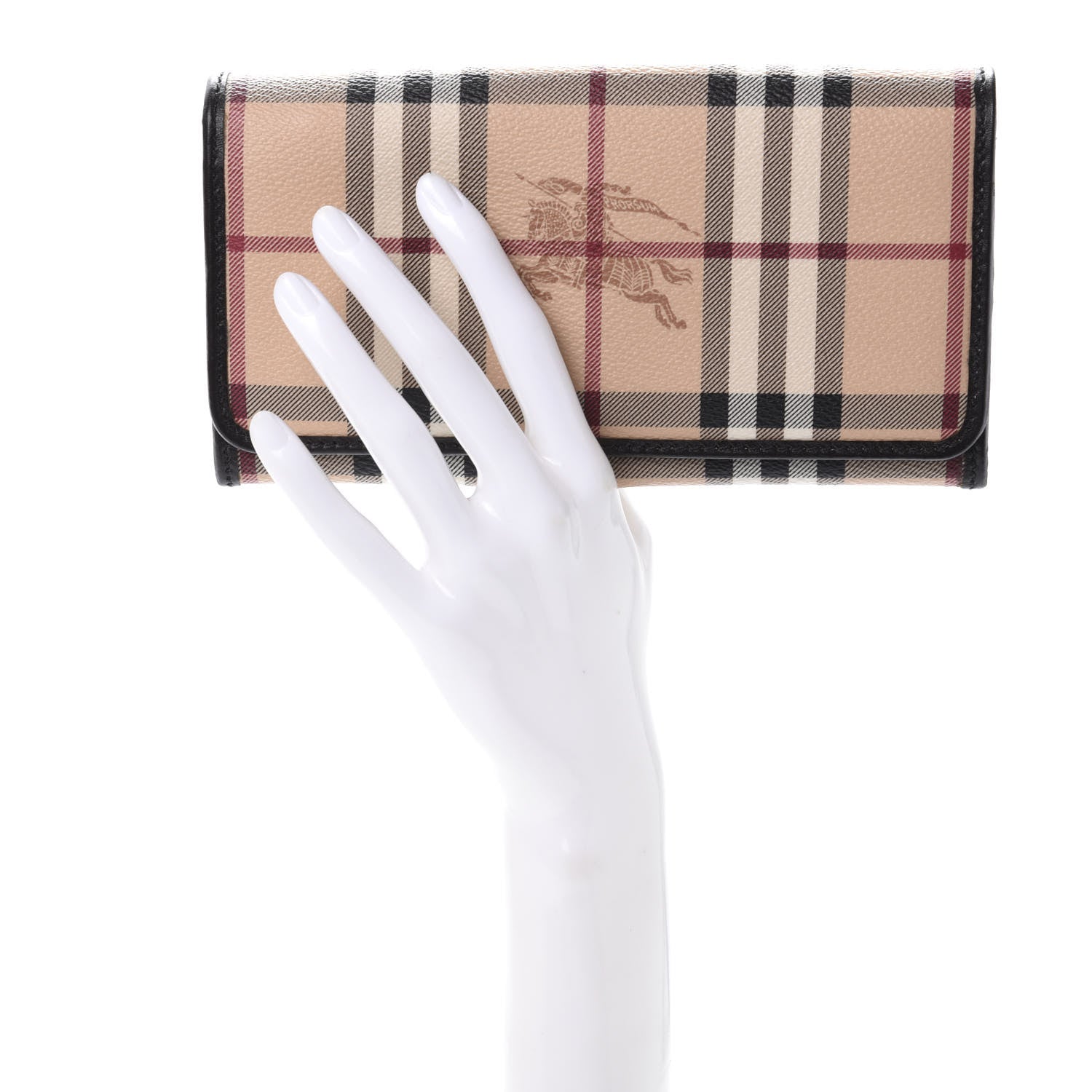Burberry Haymarket Check Penrose Continental Wallet Chocolate 2 of 9