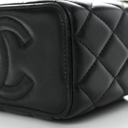 Chanel Lambskin Quilted Small Pearl Crush Vanity Case With Chain Black 10 of 12