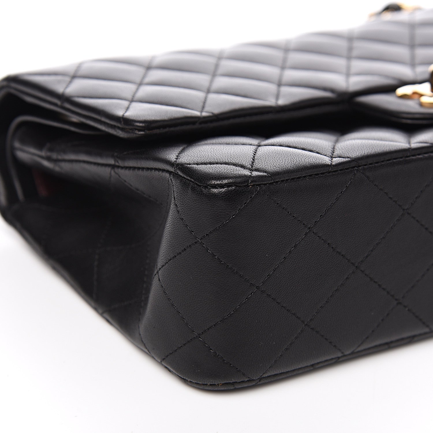 Chanel Lambskin Quilted Medium Double Flap Black 9 of 15