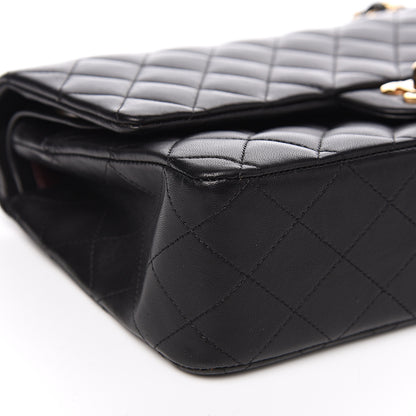 Chanel Lambskin Quilted Medium Double Flap Black 9 of 15