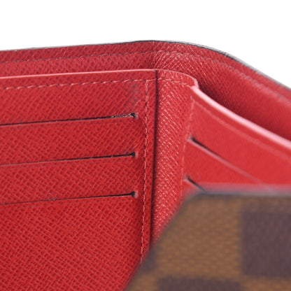 Louis Vuitton Damier Ebene Victorine Wallet Red 8 of 11