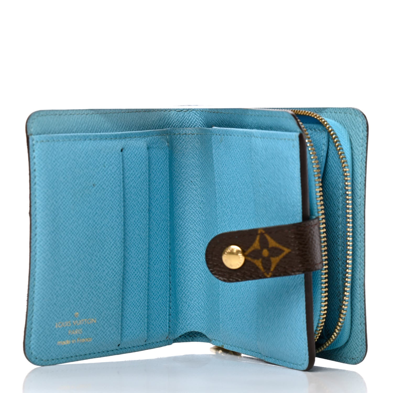 Louis Vuitton Monogram Groom Compact Zip Wallet Blue 6 of 10