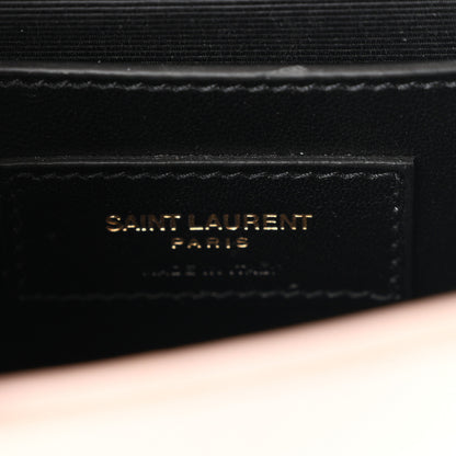 Saint Laurent Calfskin Crocodile Embossed Small Classic Monogram Kate Tassel Satchel Light Pink 5 of 8