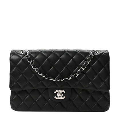Chanel Lambskin Quilted Medium Double Flap Black 1 of 10