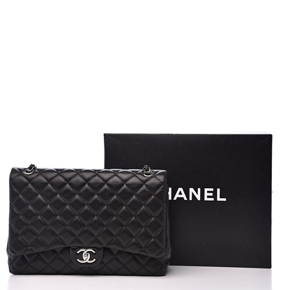 Chanel Lambskin Quilted Maxi Double Flap Black 22 of 22