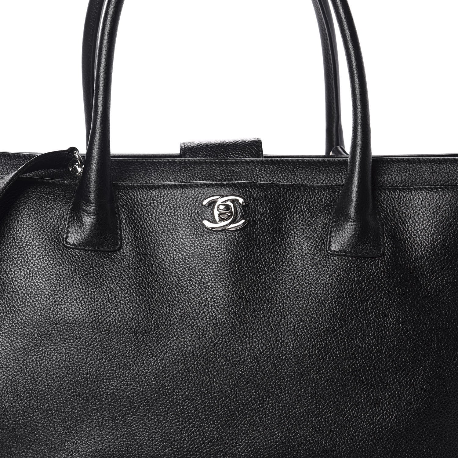 Chanel Calfskin Cerf Executive Shopper Tote Black 12 of 12