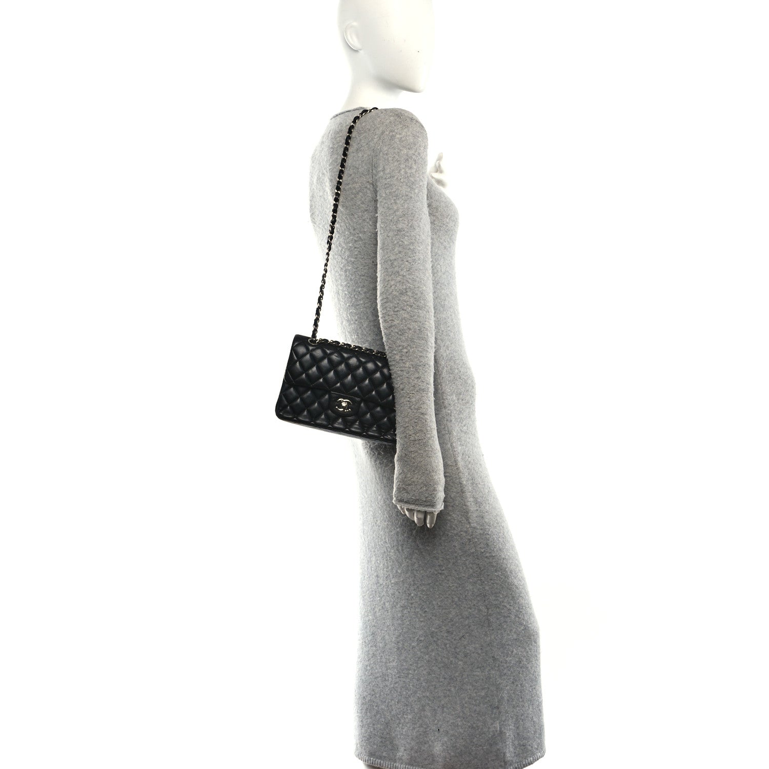 Chanel Lambskin Quilted Small Double Flap Black 2 of 11