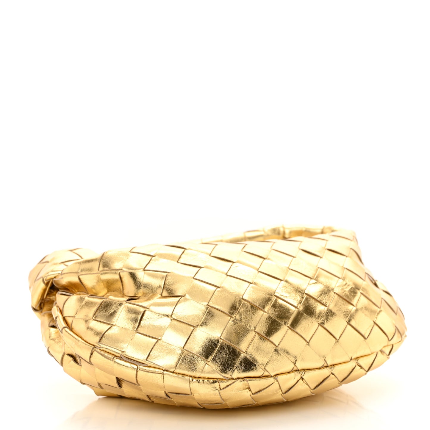 Metallic Nappa Intrecciato Mini Jodie Gold