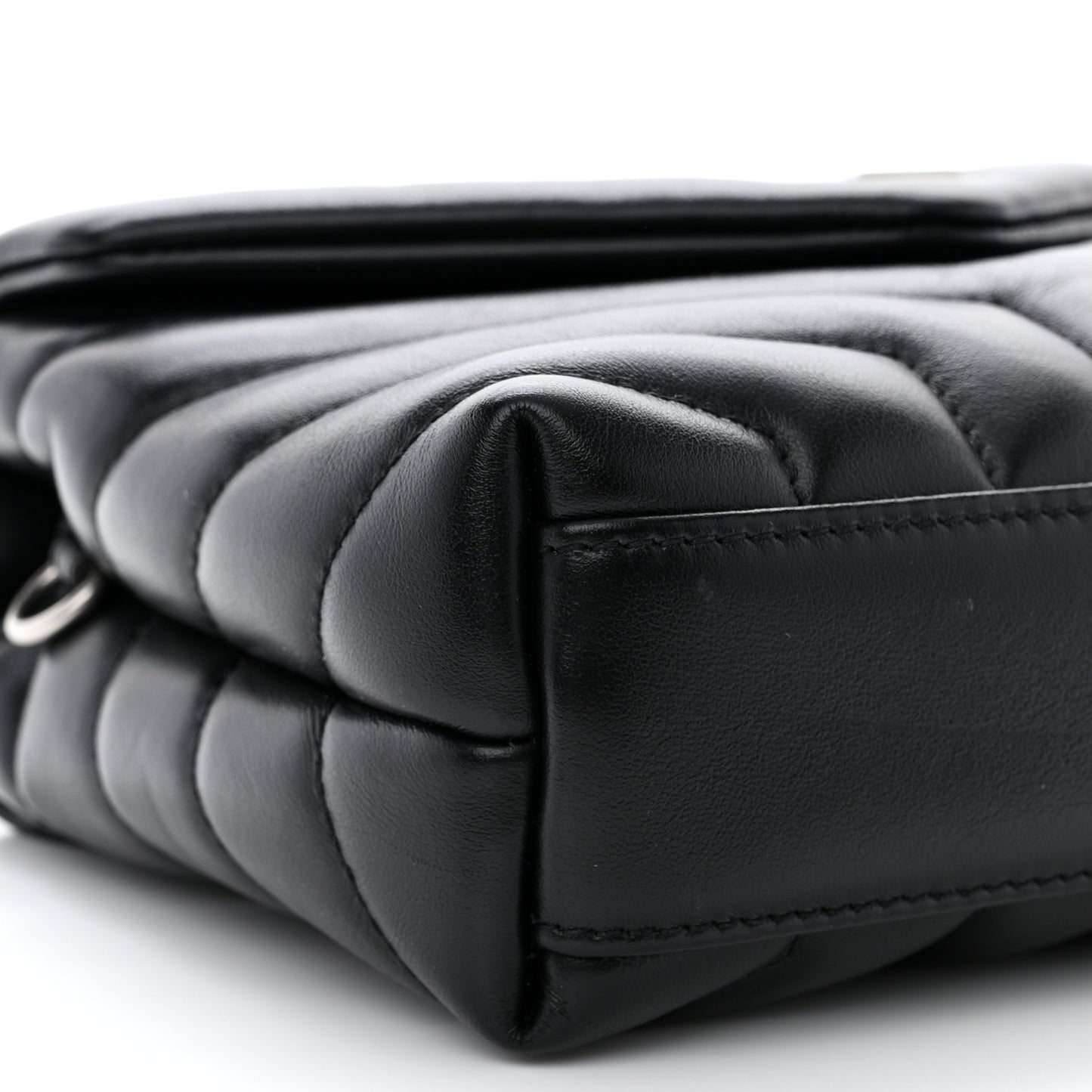 Calfskin Y Quilted Monogram Toy Loulou Crossbody Satchel Black