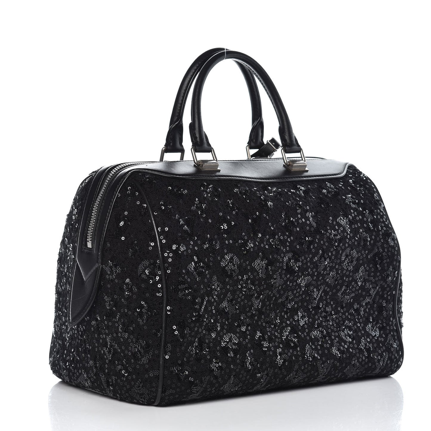 Sequin Monogram Sunshine Express Speedy Black