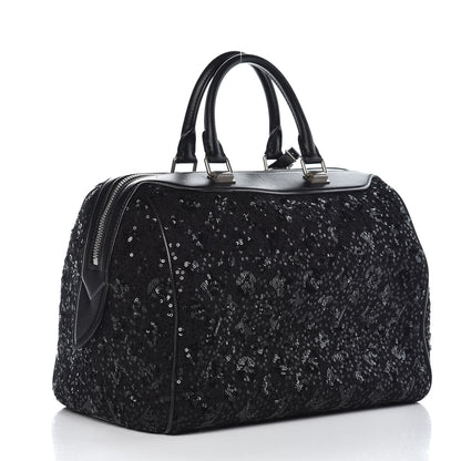 Louis Vuitton Sequin Monogram Sunshine Express Speedy Black 3 of 13